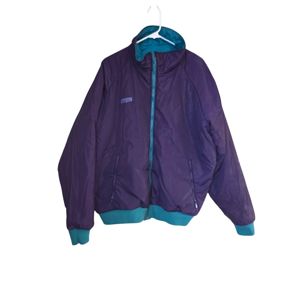 Vintage 1990s Columbia Full-Zip Reversible Jacket Purple Teal Women's XL Ski